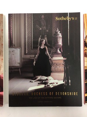 Lot 96 - 'Deborah, Duchess of Devonshire, The last of the Mitford sisters' 'Sotheby's sale catalogue, 2nd March 2016, 'A tribute to John Fowler: Furniture and decorations', Christie's sale catalogue, 1...