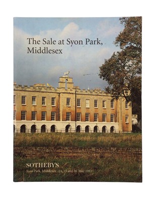 Lot 97 - 'The Sale at Syon Park, Middlesex', Sotheby's sale catalogue, 14-16th May 1997 and eight other Sotheby's and Christie's Sale catalogues of Interior decorator interest (9)