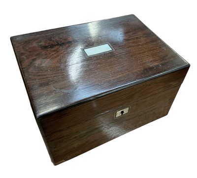 Lot 5026 - Victorian rosewood vanity box.