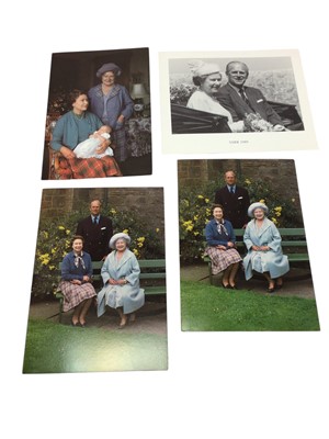 Lot 104 - H.M. Queen Elizabeth II and H.R.H. The Duke of Edinburgh, six unsigned 1980s/90s Christmas cards with colour photographs to covers and two further un-signed Christmas cards from The Queen Mother (...