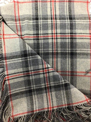 Lot 115 - Fine Victorian cashmere Balmoral Tartan shawl with provenance