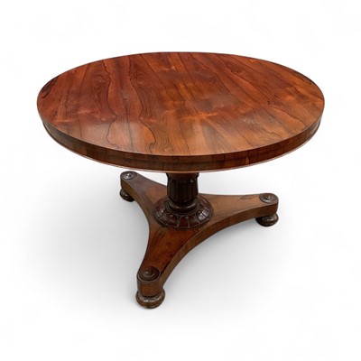 Lot 1272 - William IV rosewood breakfast table by Taprell, Holland & Son