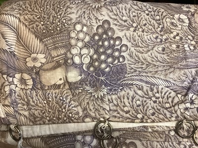 Lot 2523 - Pair of mid 19th century toiles curtains, probably Mulhouse of Alsace