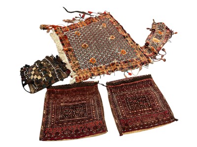Lot 1311 - Belouche camel throw and similar items