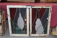 Lot 3716 - Collection of seven various stained glass...