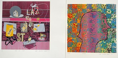 Lot 188 - Dale Devereux Barker (b. 1962), two linocuts - Numbskull and Last and Least