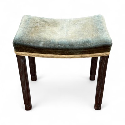 Lot 120 - The Coronation of H.M. King George VI, 1937, scarce Coronation stool with original velvet upholstery and limed oak frame, stamped marks to underside