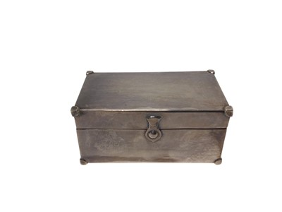 Lot 510 - Late 19th century silver plated novelty jewellery casket in the form of a travel trunk