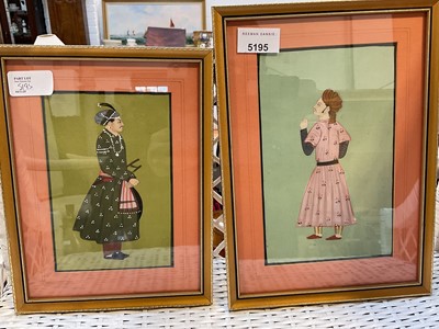 Lot 5195 - Two Indian gouache portraits