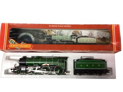 Lot 1898 - Hornby OO Gauge LNER lined green 4-6-0 Class B17 "Manchester United" tender locomotive 2862, boxed R053 and LNER lined green 4-4-0 Class D49/1 "Cheshire" tender locomotive 2753, boxed R378 (2)