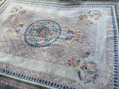 Lot 5298 - Large Chinese wash rug, 373cm x 277cm