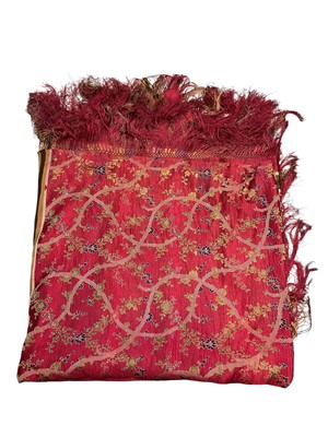 Lot 2538 - Fine quality antique silk shawl / throw