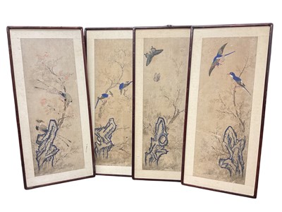 Lot 900 - Set of four 19th century Chinese ink paintings