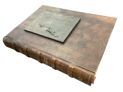 Lot 1458 - Miniature carved walnut bookcase housing set of miniature books - Works of Shakespeare.