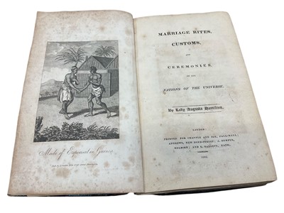 Lot 1467 - Lady Augusta Hamilton - Marriage Rites and Customs, 1822, board ends.