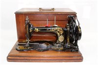 Lot 3740 - Victorian Singer sewing machine with gilt...