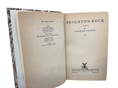 Lot 1441 - Graham Greene - Brighton Rock, first edition, 1938, rebound.