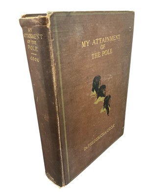 Lot 1498 - Dr Frederick A. Cook - My Attainment of the Pole, 1911, and group relating to Arctic exploration.