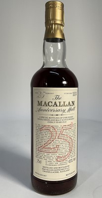 Lot 8 - One bottle, The Macallan 25 year old Anniversary Malt, distilled 1957 and bottled 1983, 75cl., 43%, OWC