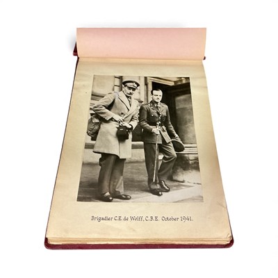 Lot 728 - Second World War military album relating to Major E. A. Pratt, Chief Ordnance Officer at the Central Ordnance Depot, Donnington.