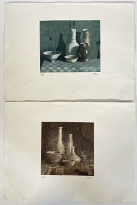 Lot 184 - Annie Williams (Contemporary) two prints, artists proofs, both signed with initials, 15cm x 17.5cm and 15cm x 15cm, unframed