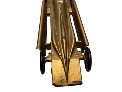 Lot 2044 - 1930s Kingsbury Motor Driven racing car, made in USA, painted gold, with Dunlop tires