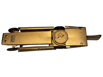 Lot 2044 - 1930s Kingsbury Motor Driven racing car, made in USA, painted gold, with Dunlop tires