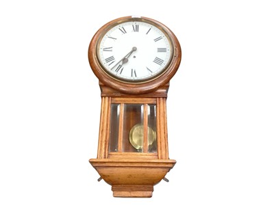 Lot 3050 - 19th/early 20th century drop dial wall clock