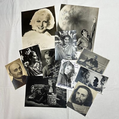 Lot 1230 - Collection of signed photographs and photocards, including an official photograph of Robert Helmann in “The Wanderer” signed in blue ink, Phyllis Robins, George Hagan and others. (qty)