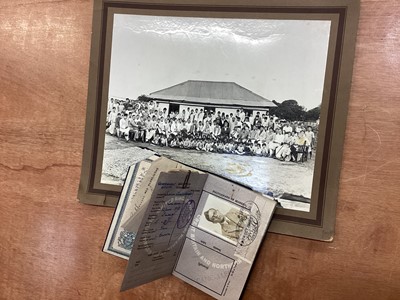 Lot 1210 - Indian inter-war period photograph of Siliguri Girls School at the price giving and opening ceremony, 1932, depicting the school staff, children and Frank Owen Bell, an English Civil Servant to...