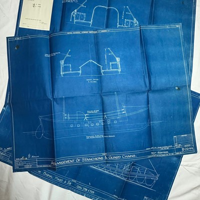 Lot 1206 - Royal National Lifeboat Institution (RNLI), London: A Collection of decorative and large 1920’s-1930’s blueprints, including “Signal Mast & Jib”.