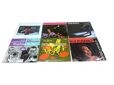 Lot 2769 - Jazz and similar records, to include Esquire “The Tenor Scene”, Eddie “Lockjaw” Davis - Johnny Griffin Quintet, Louis Armstrong, Freddie Hubbard, Ella Fitzgerald, Satchmo At Symphony Hall - Loui...