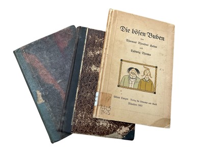 Lot 1374 - Books: “Prof. Dr. M. U. Levy’s Biblische Geschichte”, “Die Israelitische Religionslehre” (The Israelite Religious Doctrine), by Dr Ludwig Philippson, 1862, together with one other book “Die Bose...
