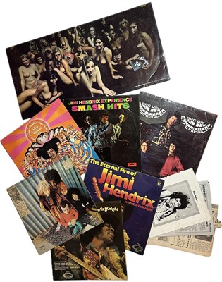 Lot 2768 - Jimi Hendrix, collection of records, including Hendrix / Band Of Gypsys, Jimi Hendrix Experience Smash Hits, Are You Experienced, The Jimi Hendrix Experience Electric Ladyland, Axis Bold As Love...