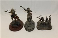 Lot 3757 - The Franklin Mint bronze-effect figures -...