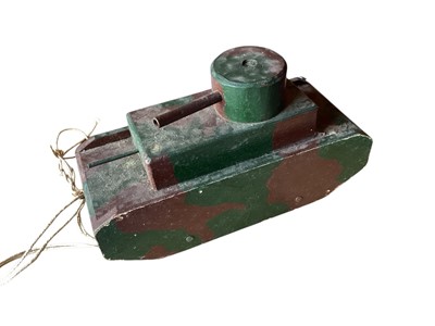 Lot 1903 - Vintage scratch built wooden tank (1)