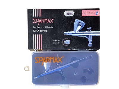 Lot 1905 - Sparmax Dual Action Airbrush and Micon compressor (1)