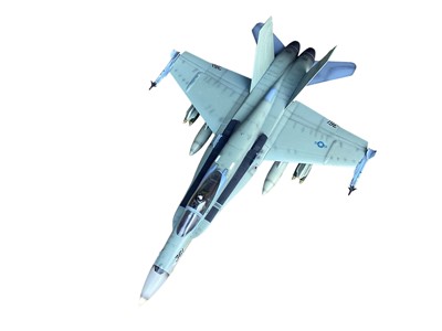 Lot 1929 - BB1 Elite Force F-18 1:18 scale USS Kitty Hawk model jet fighter- Lt "Fireball" Jackson, approx 38" long x 27" wide (1)