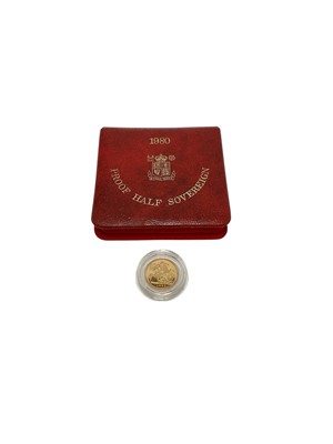 Lot 438 - G.B. - Gold proof Half Sovereign Elizabeth II 1980 (N.B. Cased with Certificate of Authenticity) (1 coin)