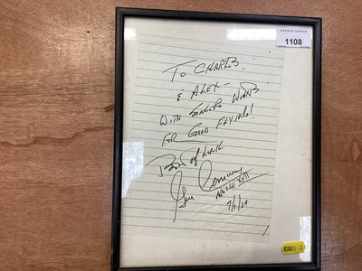 Lot 1108 - Eugene Cernan (the last man on the moon) signed letter
