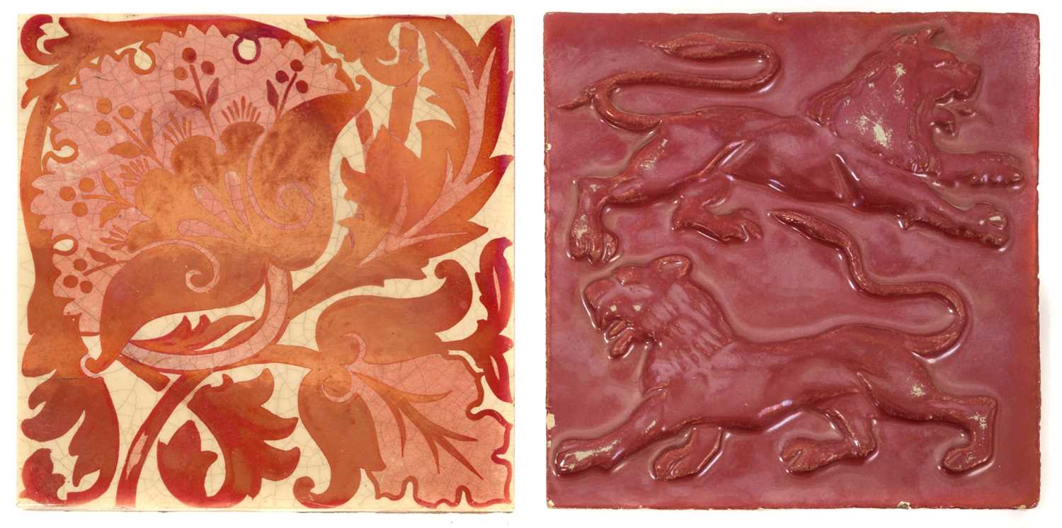 Lot 18 - William De Morgan tile and one other
