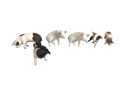 Lot 2273 - Collection of pig ornaments including Kaiser, Aynsley etc (qty)