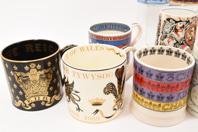 Lot 16 - Collection of Richard Guyatt mugs and similar Royal commemoratives. (14)