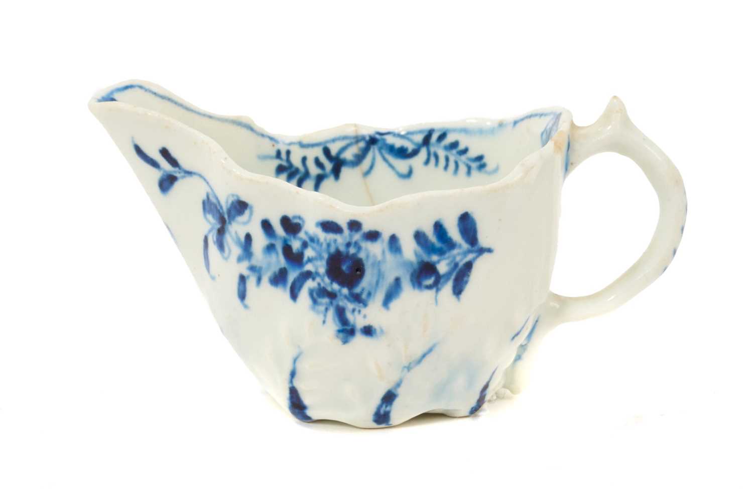 Lot 23 - Lowestoft porcelain Chelsea ewer