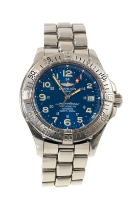 Lot 574 - Breitling chronograph with box and papers