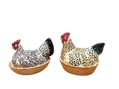 Lot 2282 - Two Emma Bridgewater Hen on Nest egg holders