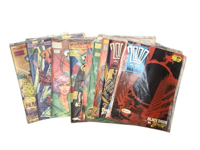 Lot 5124 - Two boxes of AD 2000 comics, featuring Judge Dredd, (2 boxes).