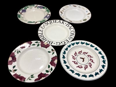 Lot 2292 - Eleven Emma Bridgewater plates including Hellebore and Chicken Run