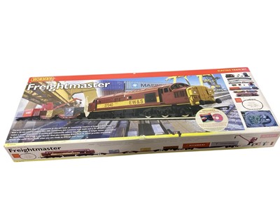 Lot 1952 - Hornby OO Gauge EWS Class 37 No.37040 Freightmaster train set, boxed (part damaged) R1054 (1)