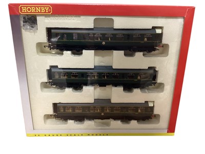 Lot 1954 - Hornby OO Gauge BR green Class 110 3-Car DMU, boxed R2297C plus Hornby OO Gauge BR White and blue stripe livery Class 110 3-Car DMU, boxed (poor) R698 (2)